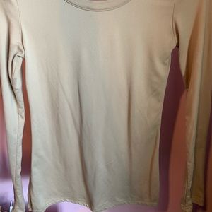 beige long sleeve soft shirt